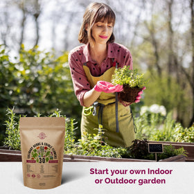 Organo Republic indoor-outdoor gardening setup suitable for windowsills or garden beds.