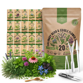 Organo Republic seed pack overview showing 20 varieties for versatile indoor and outdoor planting.