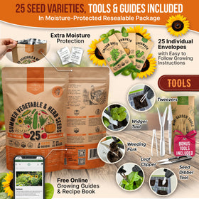 Organo Republic seed packets with QR guides for growing tips.