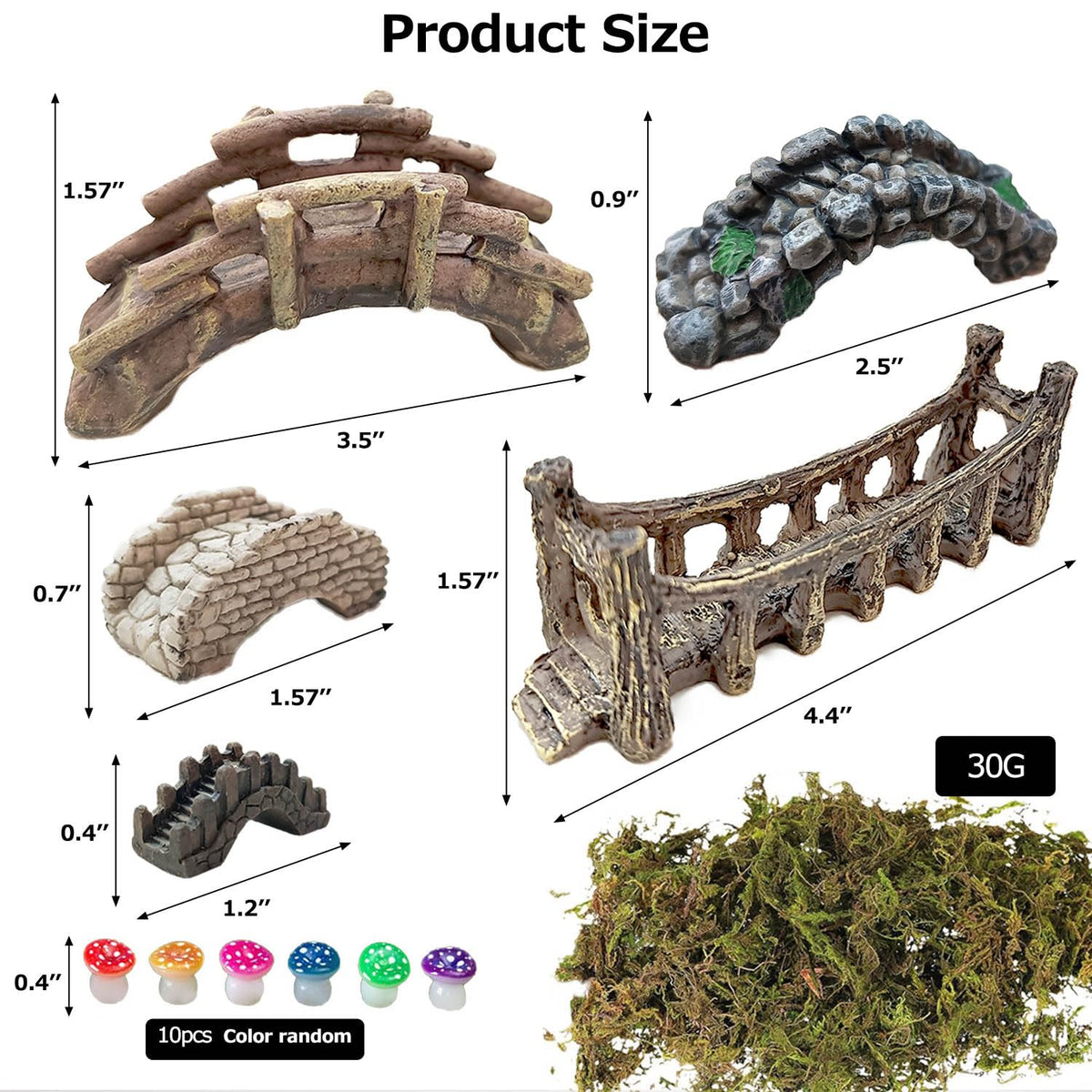 OrgMemory garden accessory bridge showcasing natural charm for terrariums