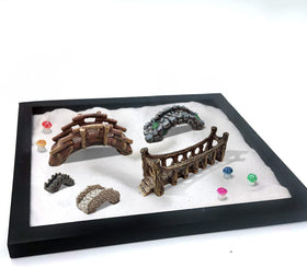 OrgMemory model train scene bridge complements miniature rail layouts with realism