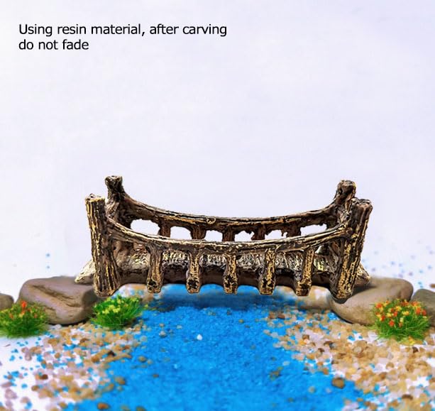OrgMemory outdoor fairy garden bridge enhances whimsical corners with lightweight portability