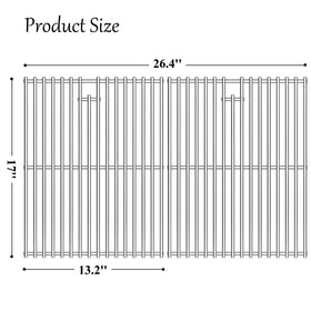 Orgneas 7mm heavy-duty stainless steel grate resists rust and heat.
