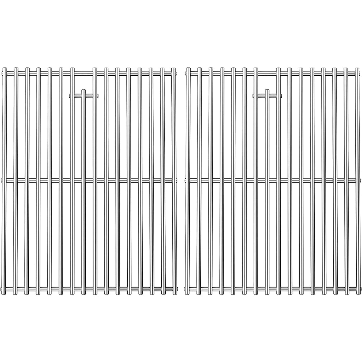 Orgneas 17inch grill grates close-up in stainless steel, durable construction.