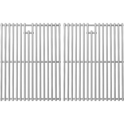 Orgneas 17inch grill grates close-up in stainless steel, durable construction.
