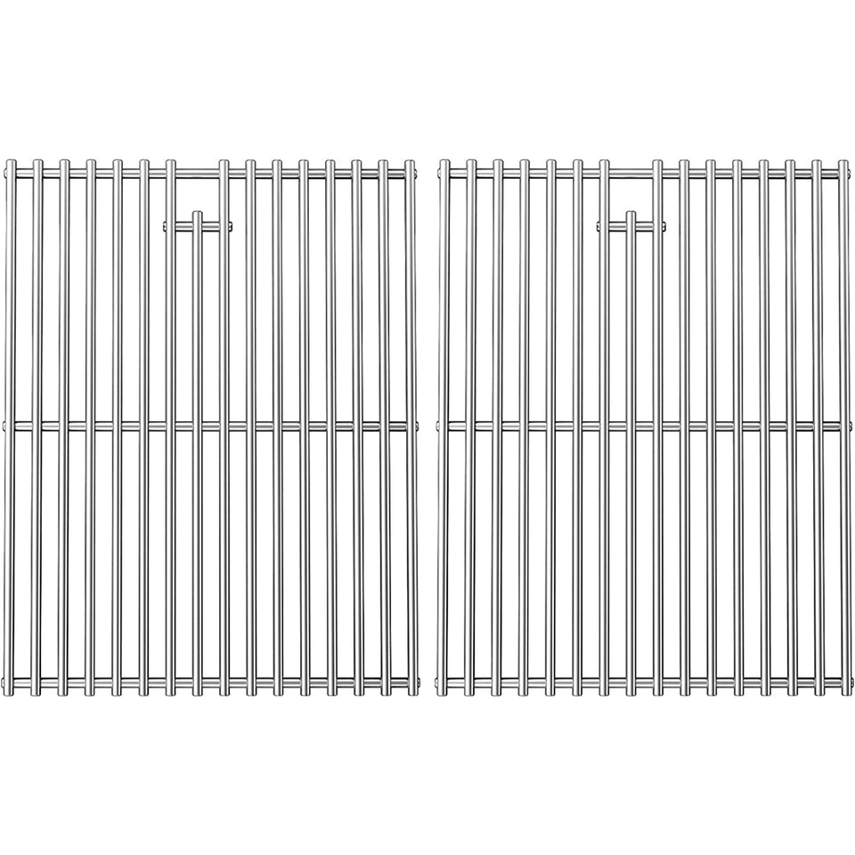 Orgneas 17inch grill grates close-up in stainless steel, durable construction.