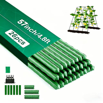 Orgrimmar 26pcs garden stake assembly shows adjustable support for climbing plants