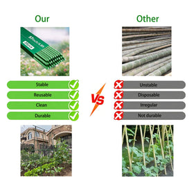 Orgrimmar-coated steel stakes close-up shows rust resistance for outdoor use