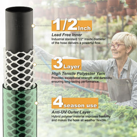 Orgrimmar Leader Hose leakproof double seals minimize drips during watering.
