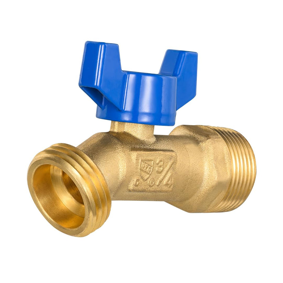 ORIANSE brass garden hose bibb front view shows 1/4-turn valve for quick water control.