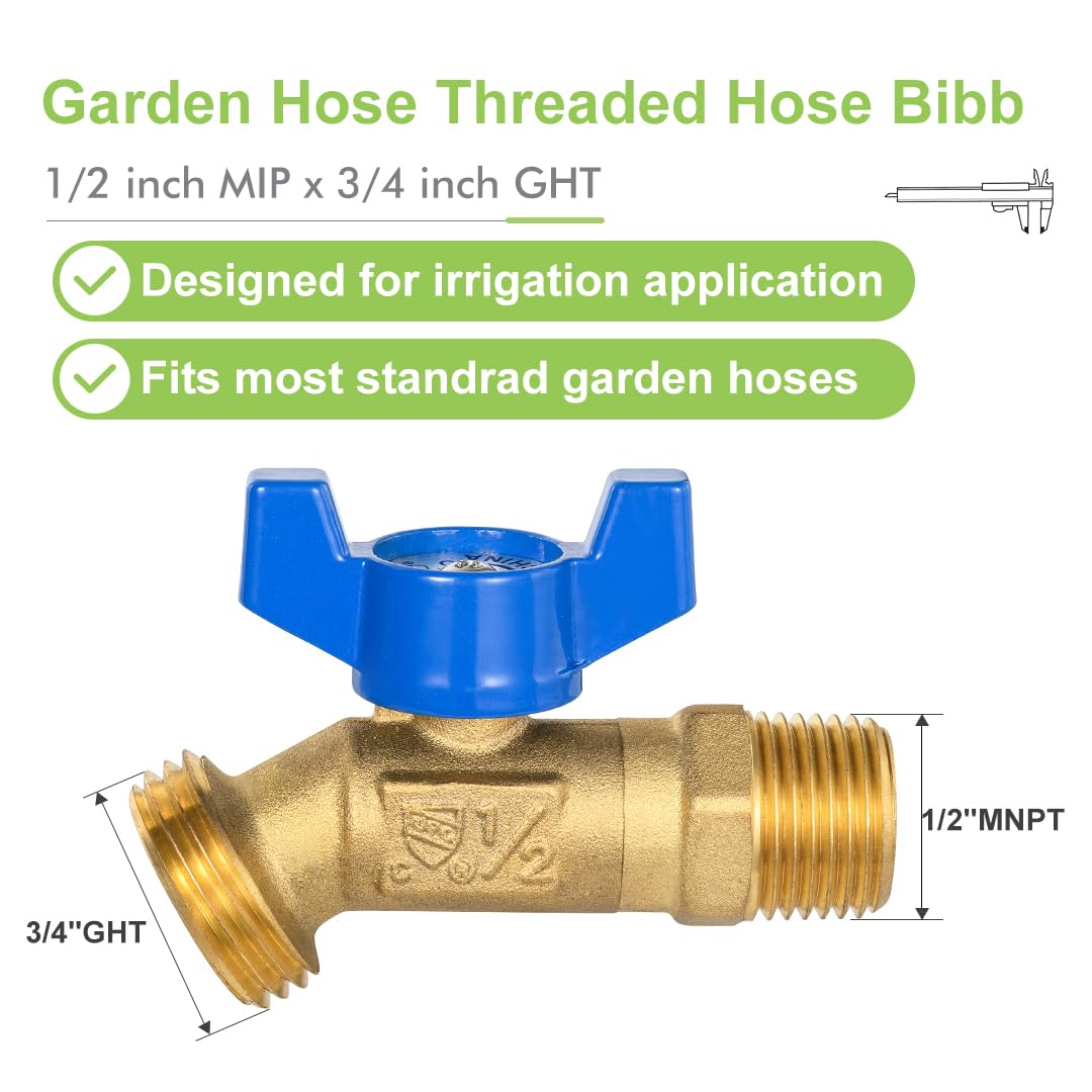 ORIANSE brass garden hose bibb side view highlights durable outdoor fixture for long-lasting use.