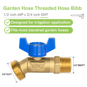 ORIANSE brass garden hose bibb side view highlights durable outdoor fixture for long-lasting use.