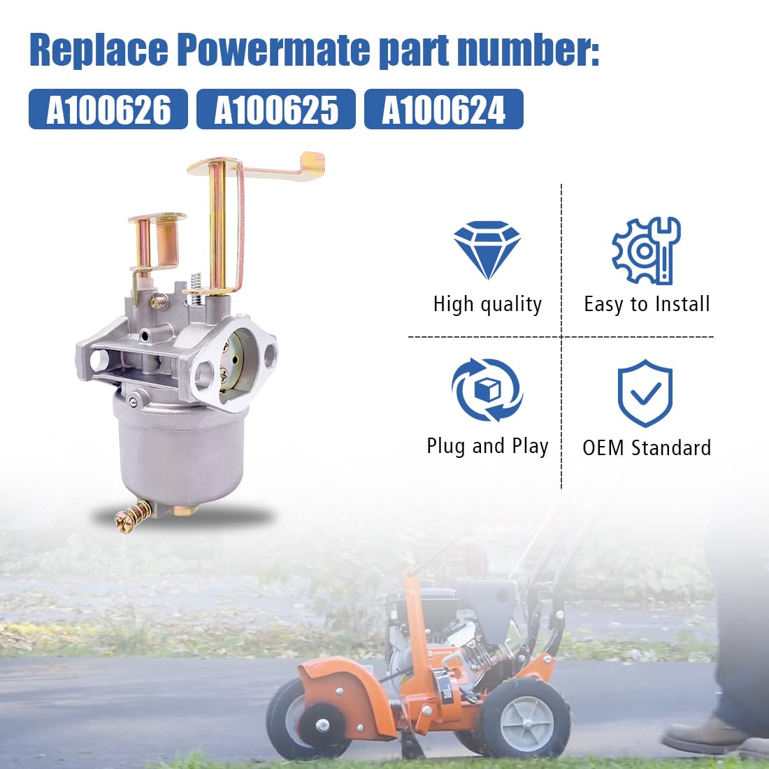 Package contents of Oriental Power A100626 kit organized for easy replacement.