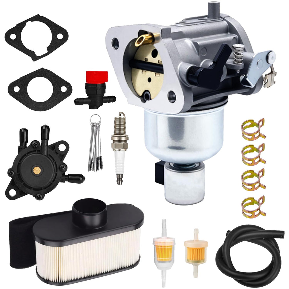 Oriental Power 15004-0985 carburetor close-up for Kawasaki FR691V, highlighting precise fit