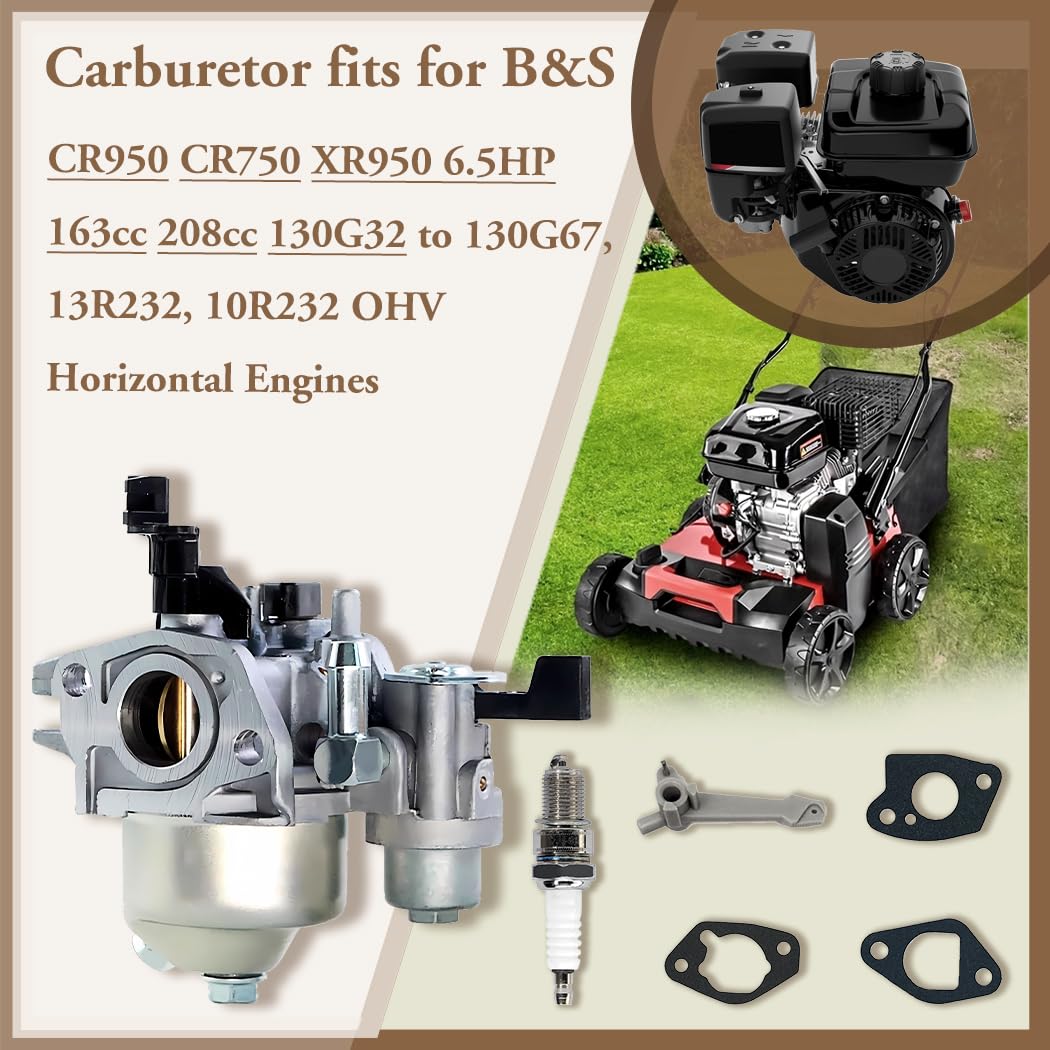 Oriental Power CR950 carburetor with spark plug included for reliable starts