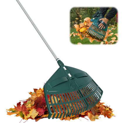 ORIENTOOLS 69in adjustable leaf rake for long-reach yard cleanup