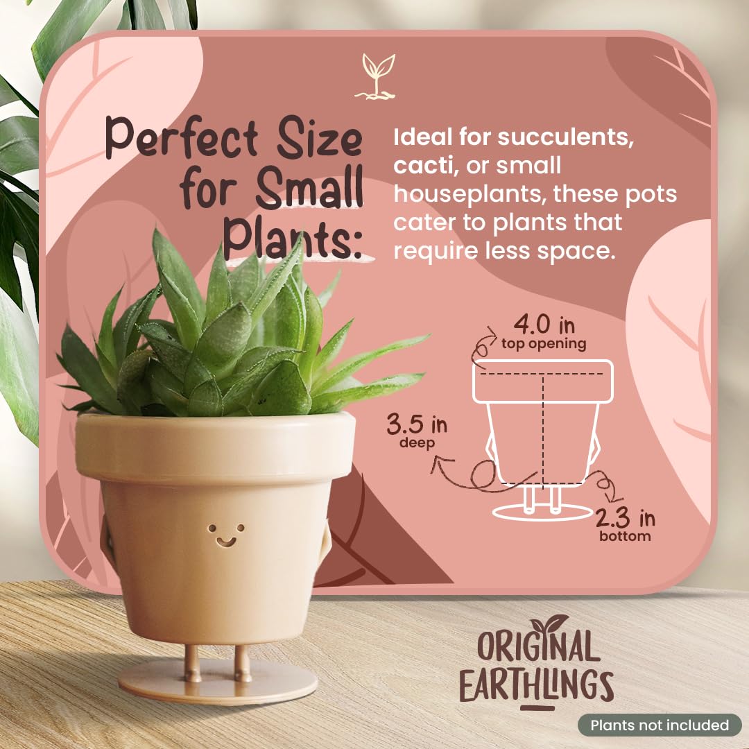 Original Earthlings plastic durable planter with drainage for easy plant care