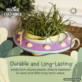 Original Earthlings UFO pot doubles as alien decor for living rooms with greenery