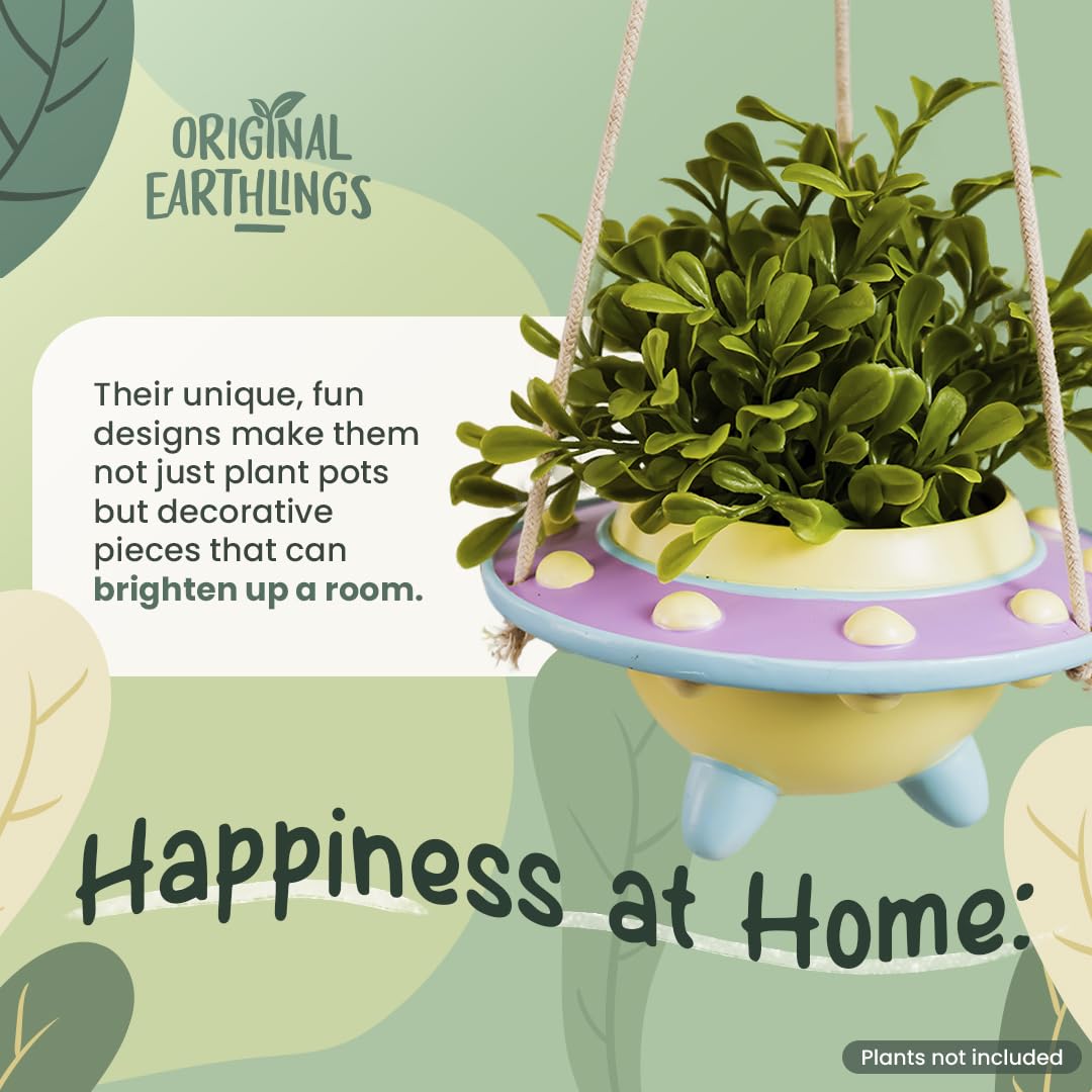 Original Earthlings UFO planter makes a playful gift for plant lovers and gardeners