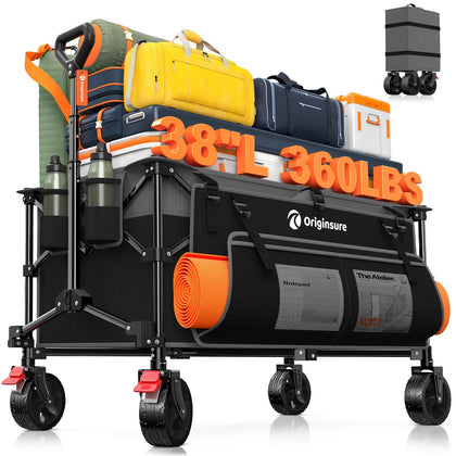 Originsure 220L wagon unfolded showing large capacity for groceries and gear