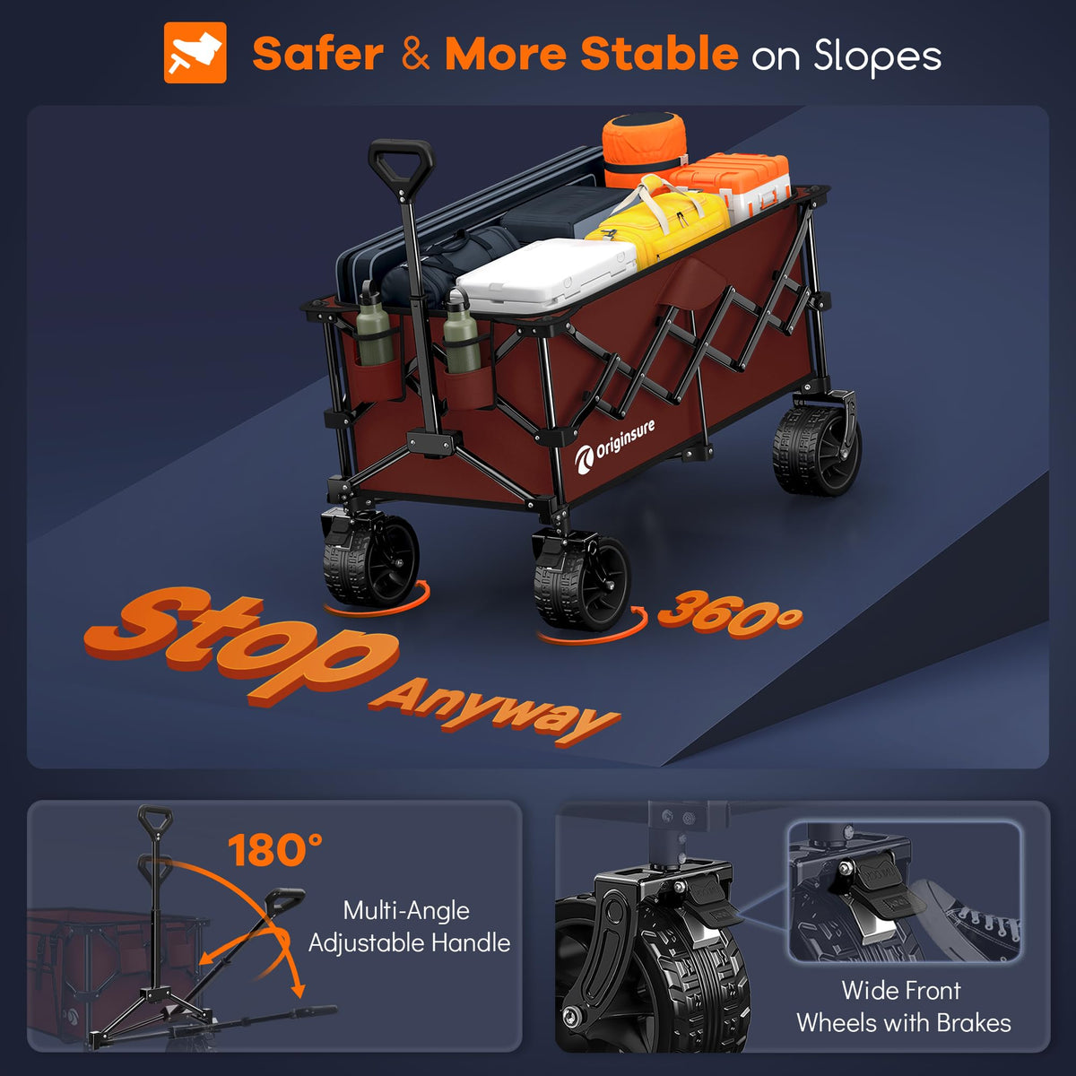 Originsure adjustable rebound handle adapts for users of all heights.
