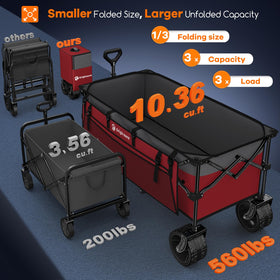 Originsure all-terrain wheels glide smoothly on grass and sand.