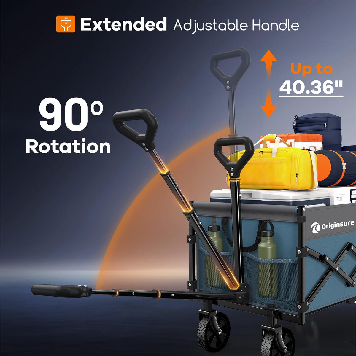 Originsure all-terrain wheels enable easy steering on sand