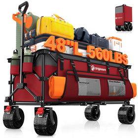 Originsure foldable wagon 48in size ready for groceries and outdoor hauling.