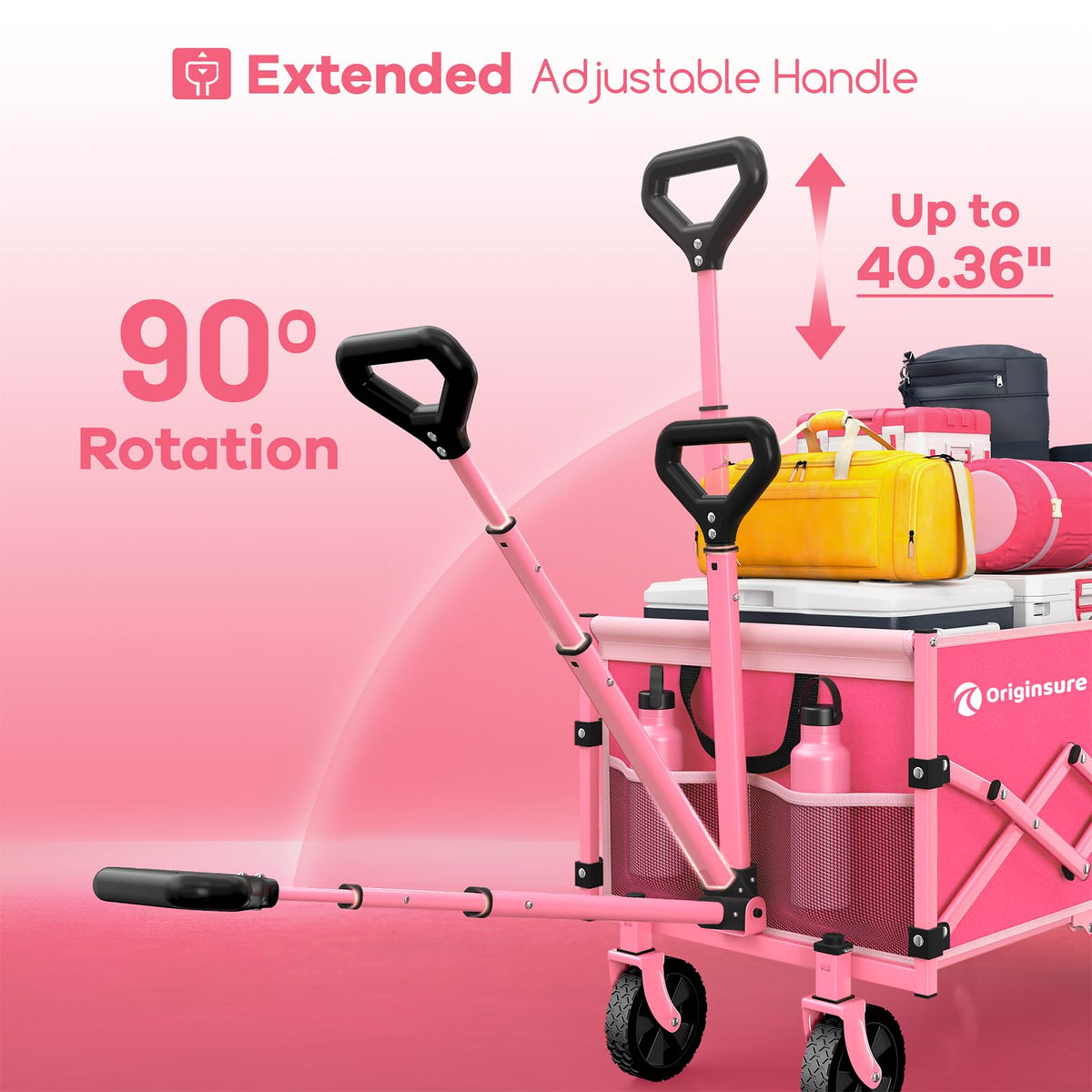 Originsure foldable wagon uses thick Oxford fabric for durable, weather-resistant use.