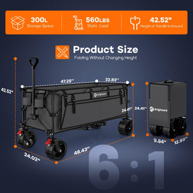 Originsure wagon folded compact size ready for trunk storage