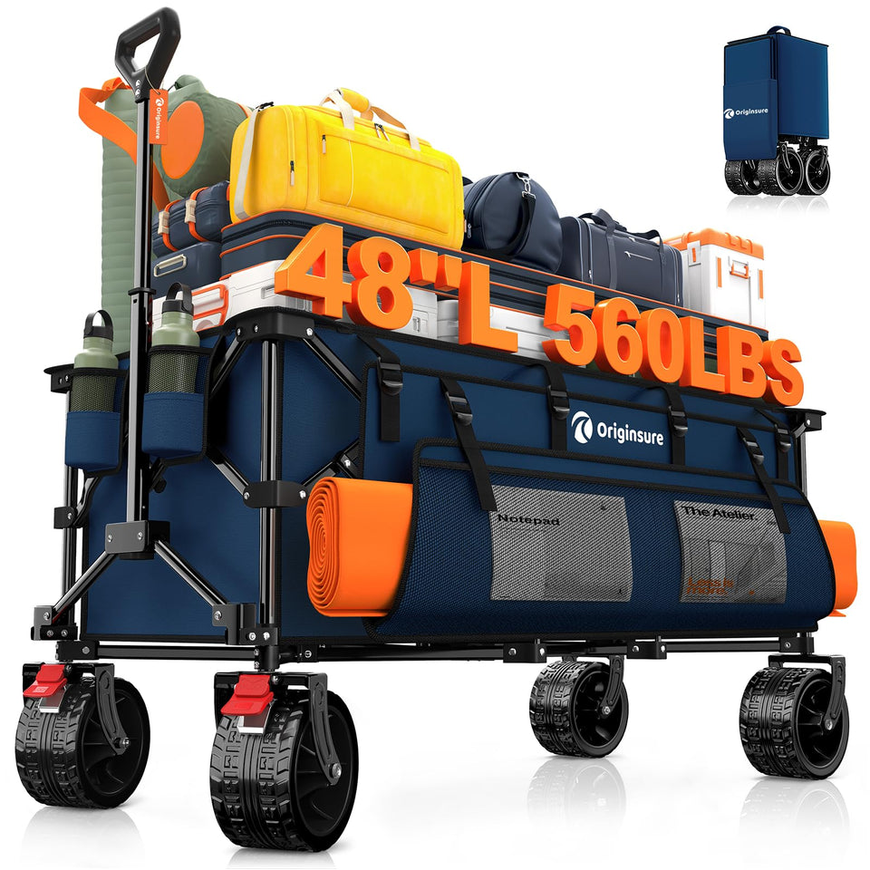 Originsure folding wagon extended size ideal for large loads and easy transport.