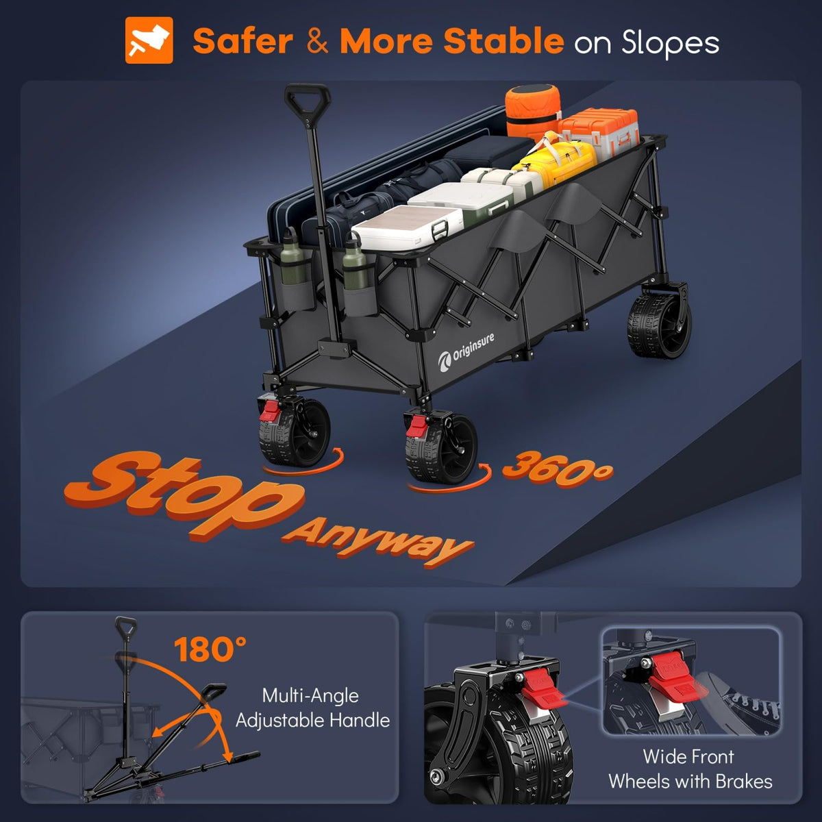 Originsure cart arrives ready to use, no assembly needed