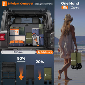 Originsure wagon includes side pocket and cup holders for convenient organization.