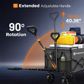 Originsure wagon adjustable handle extends for comfortable control at different heights.