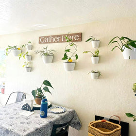 ORIMERC modern white wall planter decor adds sleek style to any room