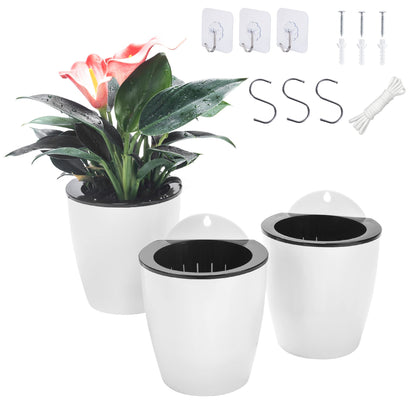 ORIMERC self-watering wall planter 3-pack ready for herb and flower displays