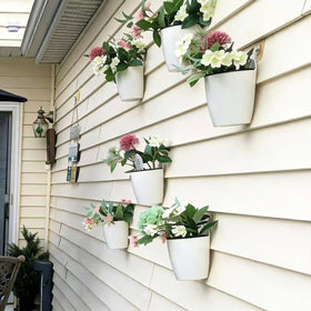 ORIMERC wall hanging planter setup shown on a balcony for vertical gardening