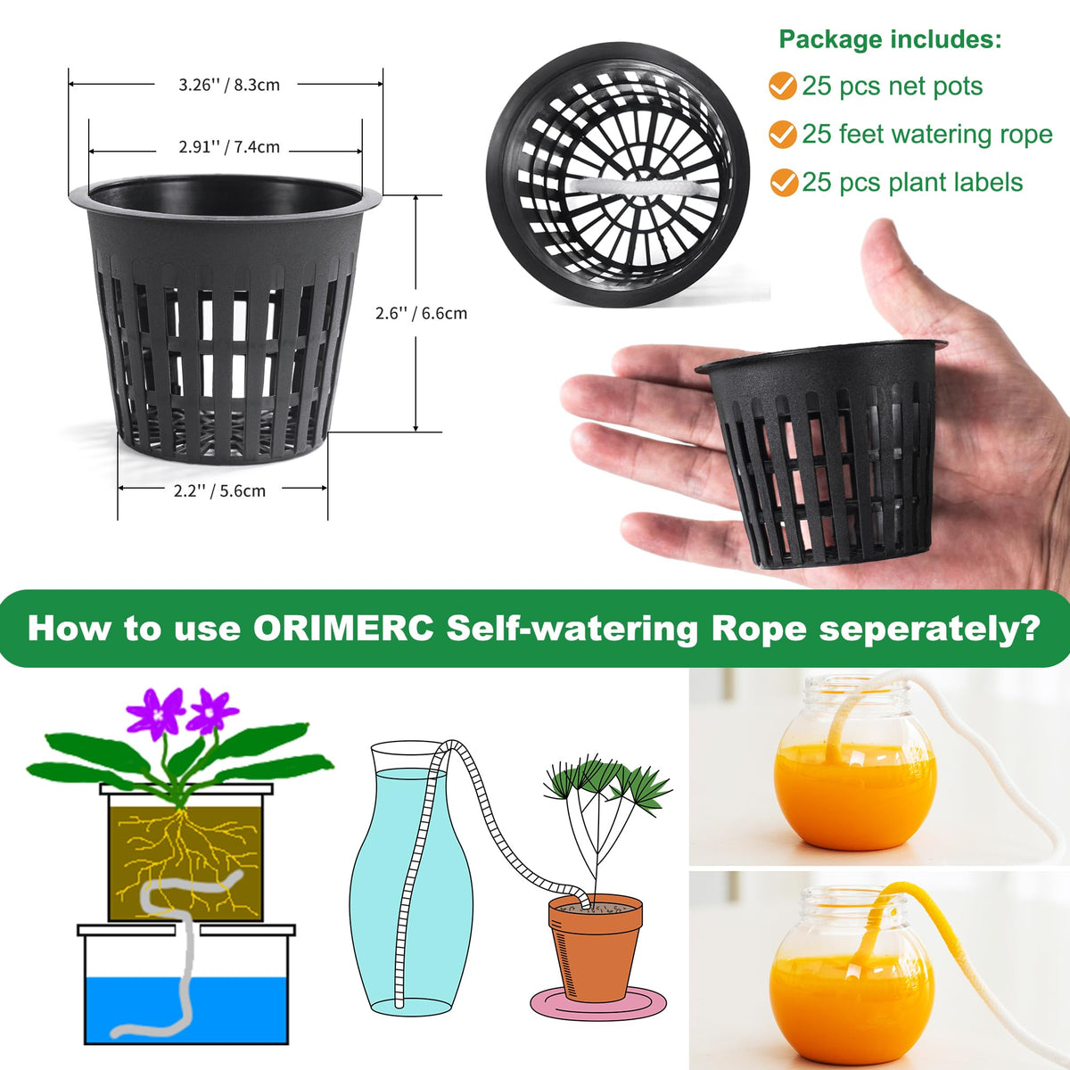 ORIMERC self-watering wick system enables vacation-friendly plant care