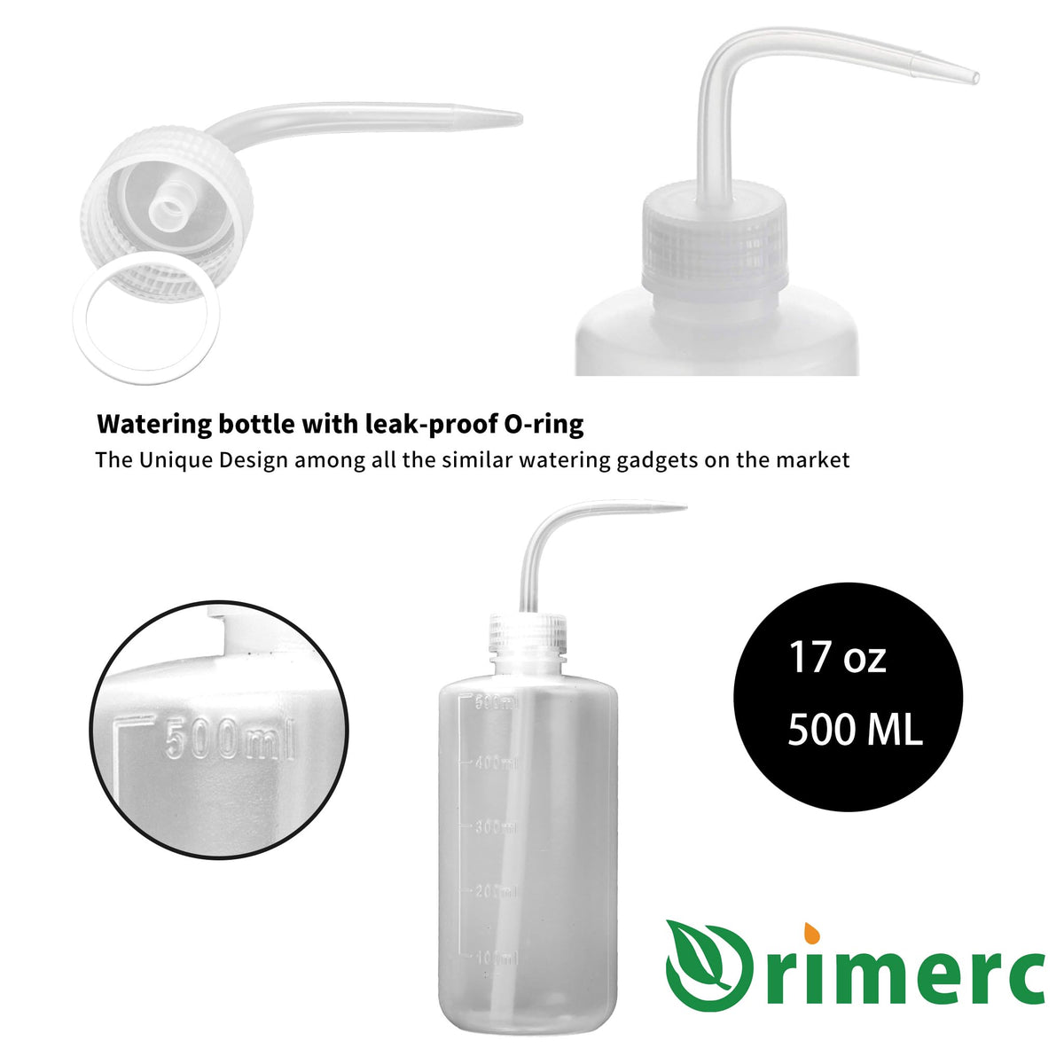 ORIMERC squeeze bottle with leak-proof cap prevents spills during indoor use.