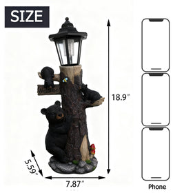 Oritty bear family on the tree scene suits yards and porches