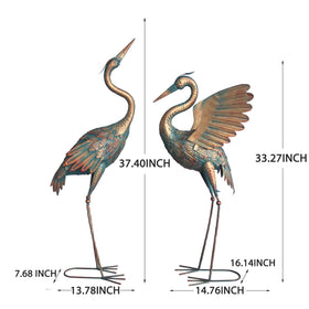 Oritty garden statues with knock-down legs install easily with stakes.