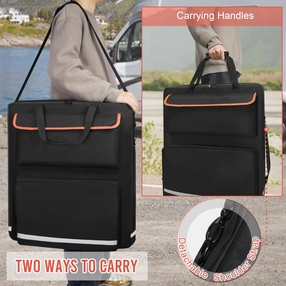 ORKELS versatile bag suits camping, RV trips, outdoor adventures, and home storage.