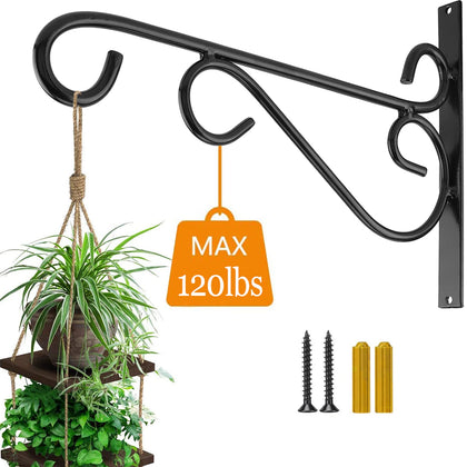 Ororitoli 12-inch hanging plant bracket securely supports large pots and baskets.