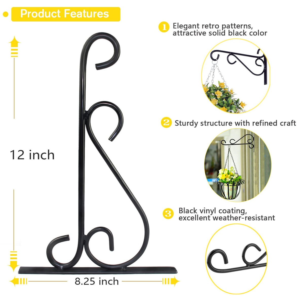 Ororitoli decorative wall bracket offers vintage charm for outdoor and entryway spaces.