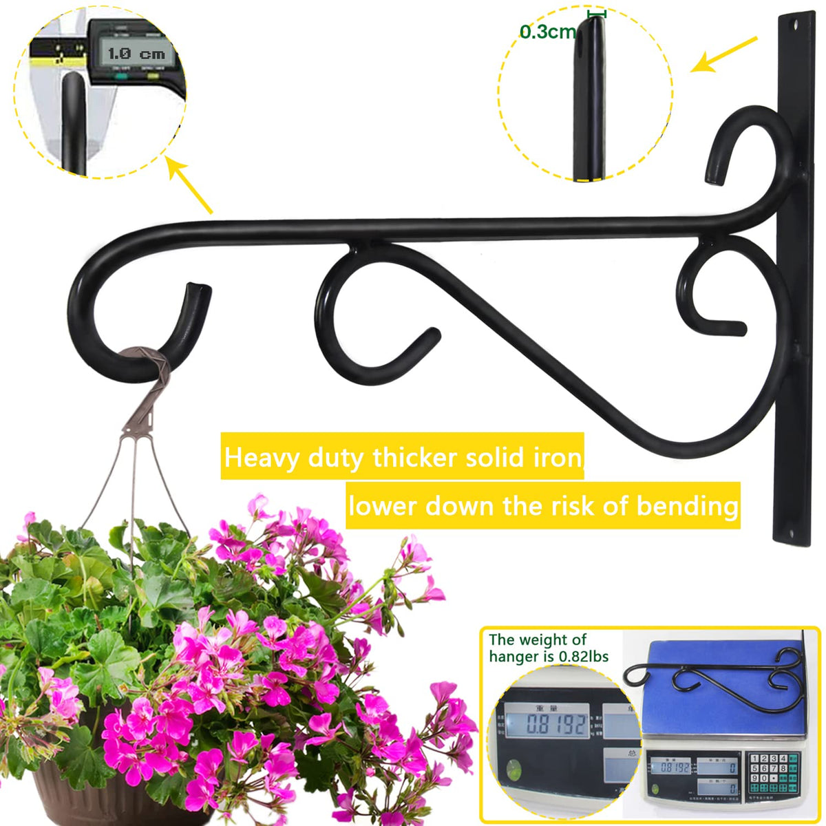 Ororitoli thick solid steel wall mount demonstrates durability for indoor or outdoor décor.