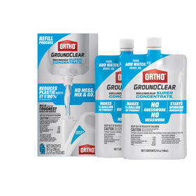 Ortho GroundClear refill pouch label for easy refills and fast weed control.