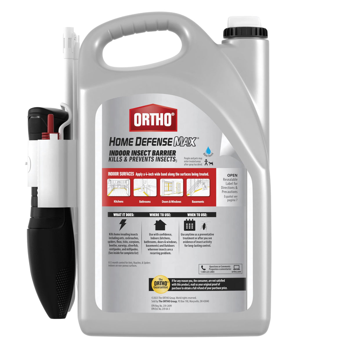Ortho Home Defense Max indoor refill bottle, ideal for ongoing coverage.