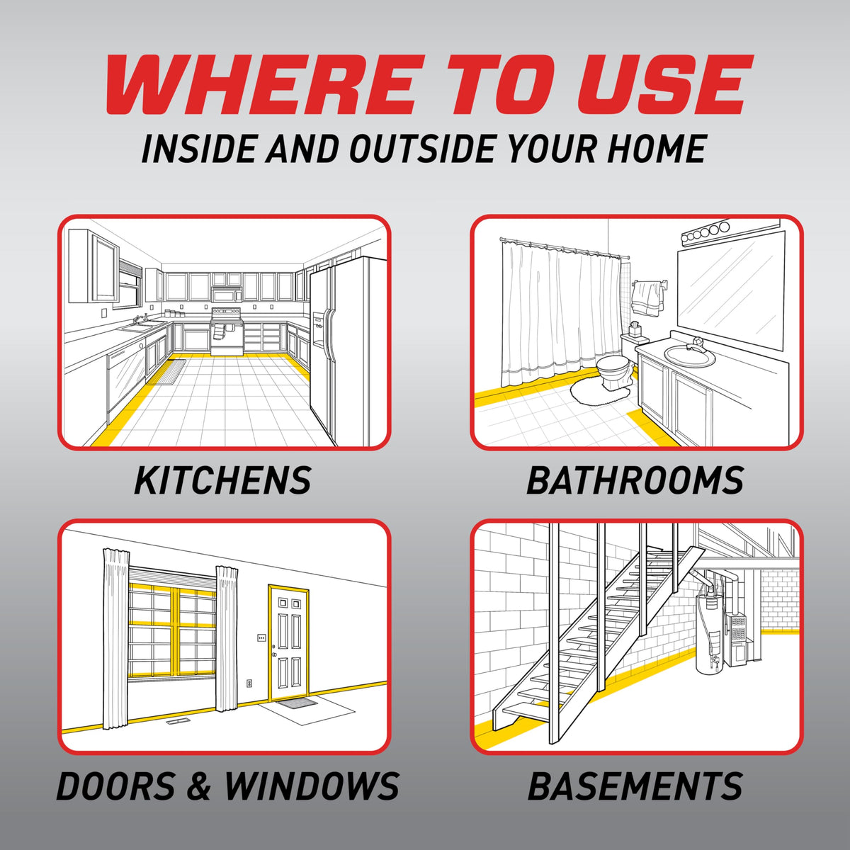 Ortho Home Defense Max outdoor perimeter application around foundation for protection.