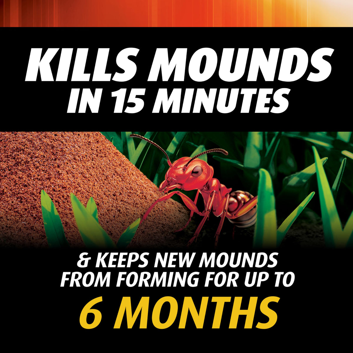 Ortho Orthene granules spread across the lawn.