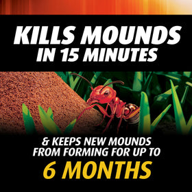 Ortho Orthene granules spread across the lawn.